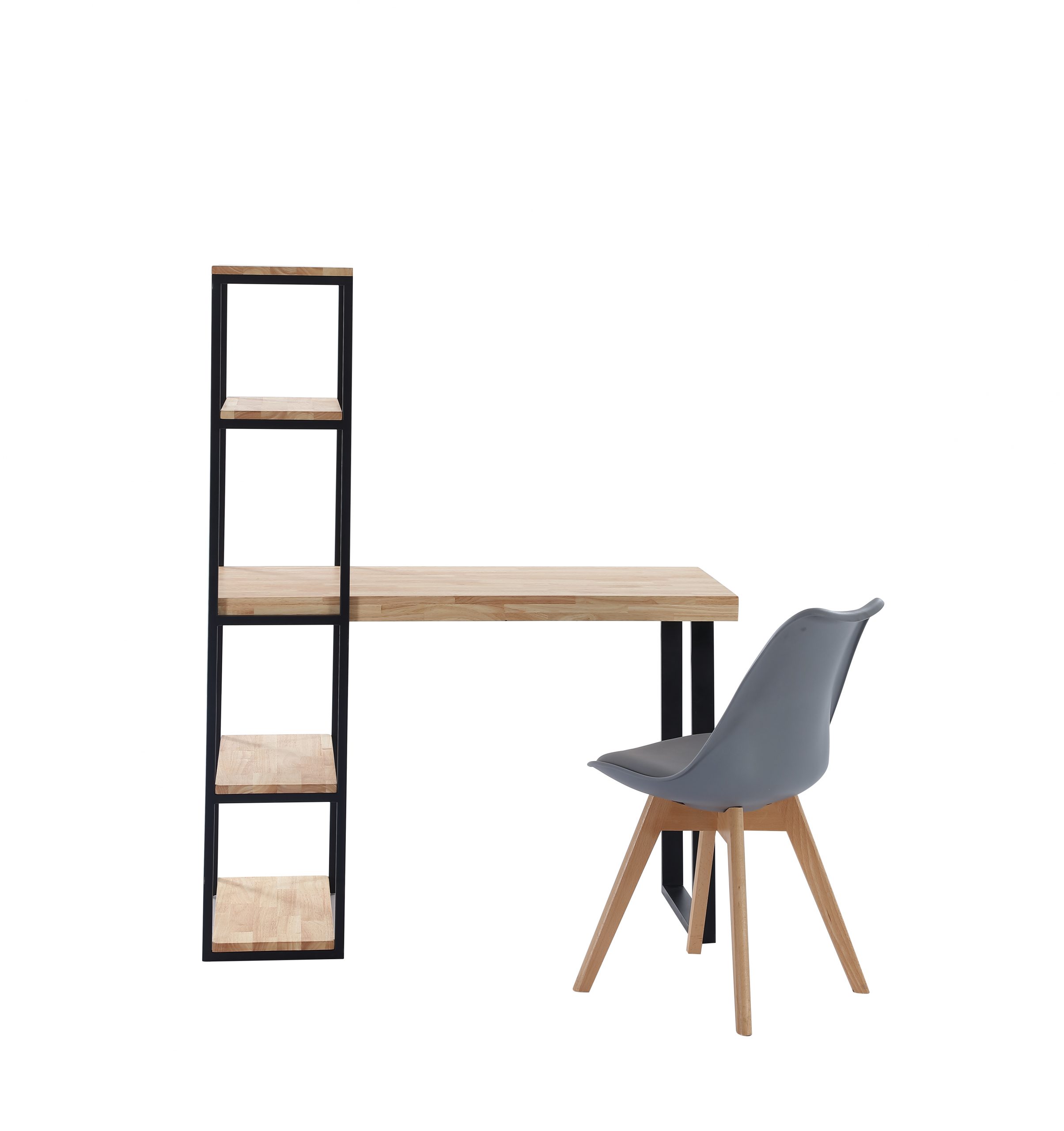 Mesa con estanteria Taylo negro nordish-4