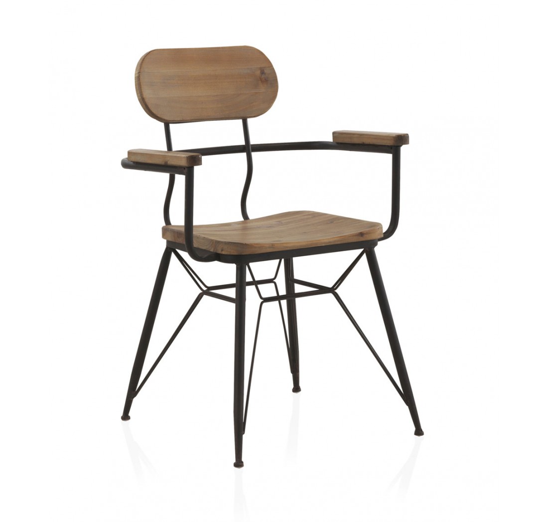 sillon-estructura-metal-asiento-y-respaldo de-madera